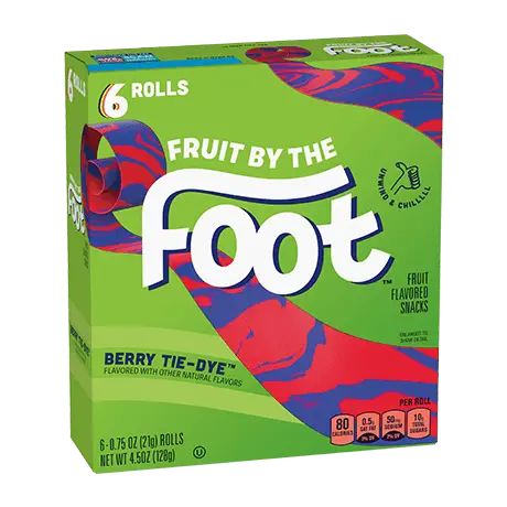 Fruit by the Foot Berry Tie Dye flavor, front of pack